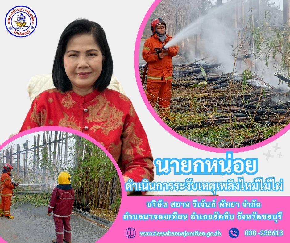 ระงับเหตุเพลิงไหม้ไม้ไผ่